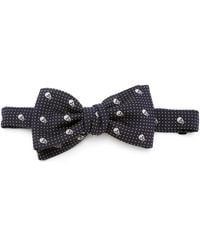 McQueen - Skull Patterned Bow Tie - Lyst