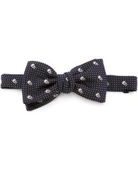 McQueen - Skull Patterned Bow Tie - Lyst