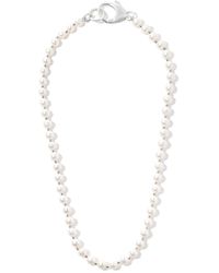 Hatton Labs Collar en plata de ley con perlas - Blanco