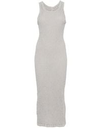 Issey Miyake - Robe Mi-Longue Texturée - Lyst