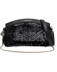 MICHAEL Michael Kors - Athena Small Metallic Sequin-Embellished Convertible Clutch - Lyst