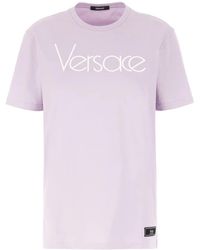 Versace - Logo-Print Cotton T-Shirt - Lyst