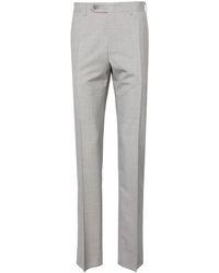 Canali - Tapered-leg Wool Tailored Trousers - Lyst