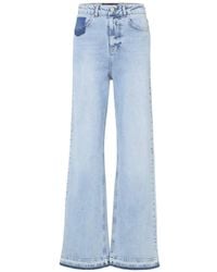 Iceberg - Patch-Detail Wide-Leg Jeans - Lyst