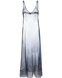 Rabanne - Robe Longue Transparente À Détails De Clous - Lyst