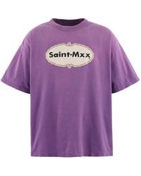 SAINT Mxxxxxx - Logo-Print Short-Sleeve T-Shirt - Lyst