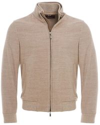 Doriani - Ribbed-Trim Zip-Up Jacket - Lyst