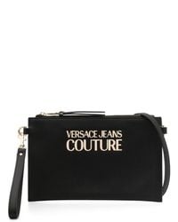 Versace - Clutch Met Logoplakkaat - Lyst