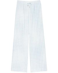 Ermanno Scervino - Gingham-Pattern Drawstring Trousers - Lyst