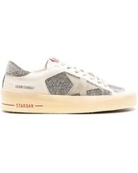 Golden Goose - Stardan Crystal-Embellished Leather Sneakers - Lyst