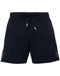 BOSS - Logo-Print Swim Shorts - Lyst