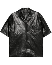 Amiri - Leather Camp-Collar Shirt - Lyst