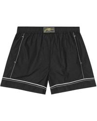 Ganni - Logo-Patch Shorts - Lyst