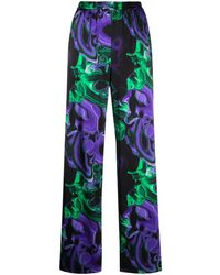 MSGM - Abstract-print Straight-leg Trousers - Lyst