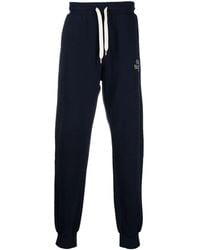 CASABLANCA - Stacked Logo Embroidered Sweat Pants Navy - Lyst