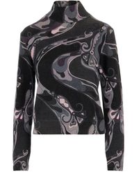 PUCCI - Pull En Laine À Imprimé Orchidée - Lyst