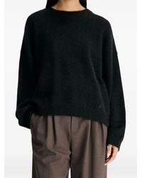 Loulou de Saison - Tristan Lds Ribbed-Trim Dropped-Shoulder Sweater - Lyst