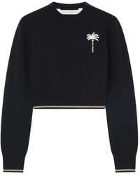 Palm Angels - Palm Tree Embroidered Sweater - Lyst