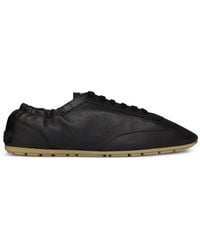 Saint Laurent - Lewis Elasticised-Heel Leather Sneakers - Lyst