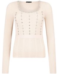 Liu Jo - Sweater With Jewel Embroidery - Lyst