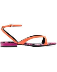 Sergio Rossi - Ankle-Strap Flat Sandals - Lyst