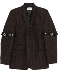Coperni - Blazer Rayé À Manches Ceinturées - Lyst