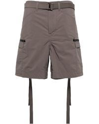 Sacai - Belted Knee-length Shorts - Lyst
