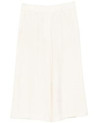 forte_forte - Pantalone Cropped Hopsack Viscosa - Lyst