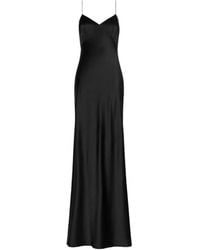 Max Mara - Satin-Finish Spaghetti-Strap Maxi Dress - Lyst