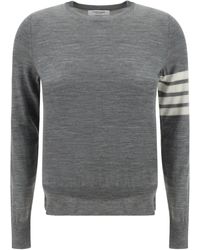 Thom Browne - Merino Wool 4-Bar Relaxed Fit Pullover - Lyst