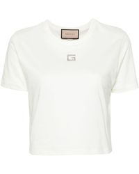 Gucci - Camiseta de jersey de algodon con G - Lyst