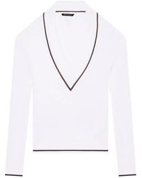 ARMANI EXCHANGE - Cable-Knit V-Neck Sweater - Lyst