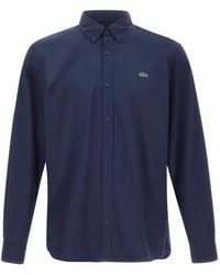 Lacoste - Button-Down Popeline Overhemd - Lyst