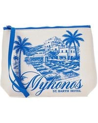 MC2 Saint Barth - Aline Scuba Pouch With Hibiscus Print - Lyst