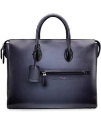 Santoni - Logo-Plaque Zip-Fastening Laptop Bag - Lyst