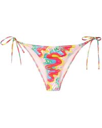 Chiara Ferragni - Abstract-Print Tie-Fastening Bikini Bottoms - Lyst