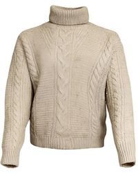 Max Mara - Finger Cable-Knit Roll-Neck Sweater - Lyst