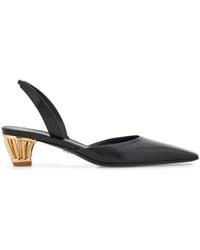 Ferragamo - Elegant Slingback Pumps With Cage Heel - Lyst
