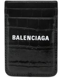 Balenciaga - Cash Kartenetui mit Kroko-Prägung - Lyst