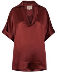 ROKSANDA - Enira Satin-Finish Blouse - Lyst