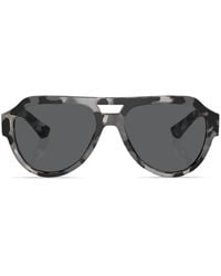 Dolce & Gabbana - Tortoiseshell Pilot-Frame Sunglasses - Lyst