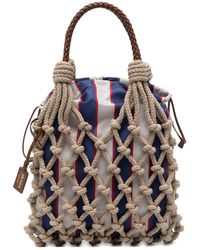 Prada - Medium Noué Macramé Tote Bag - Lyst