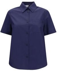 Loewe - Camicia Con Ricamo Anagram - Lyst