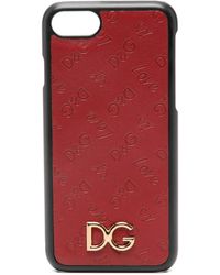 Dolce & Gabbana - Iphone 7 Embossed Logo-Plaque Phone Case - Lyst