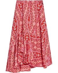 Etro - Cotton Skirt With Decorative Pattern - Lyst