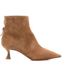 Santoni - Point-Toe Suede Boots - Lyst