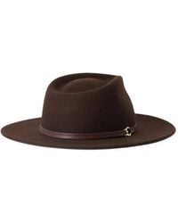 Coccinelle - Elise Leather-Trim Fedora Hat - Lyst