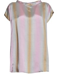 Aspesi - Stripe-Print Short-Sleeves Top - Lyst
