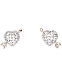 Swarovski - Heart-Shape Earrings - Lyst
