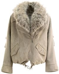 VALENTINI 1972 - Faux-Fur Trim Drawstring Jacket - Lyst